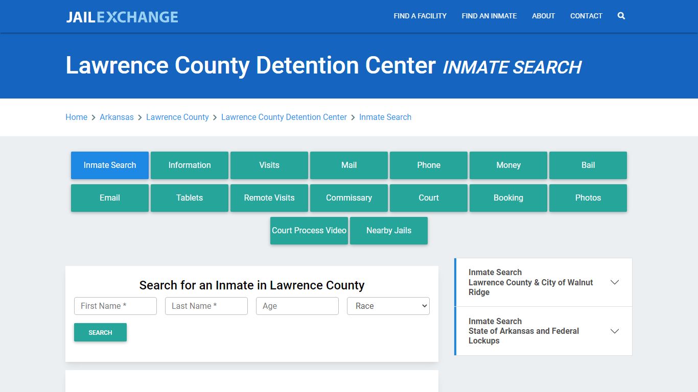 Lawrence County Detention Center Inmate Search - Jail Exchange